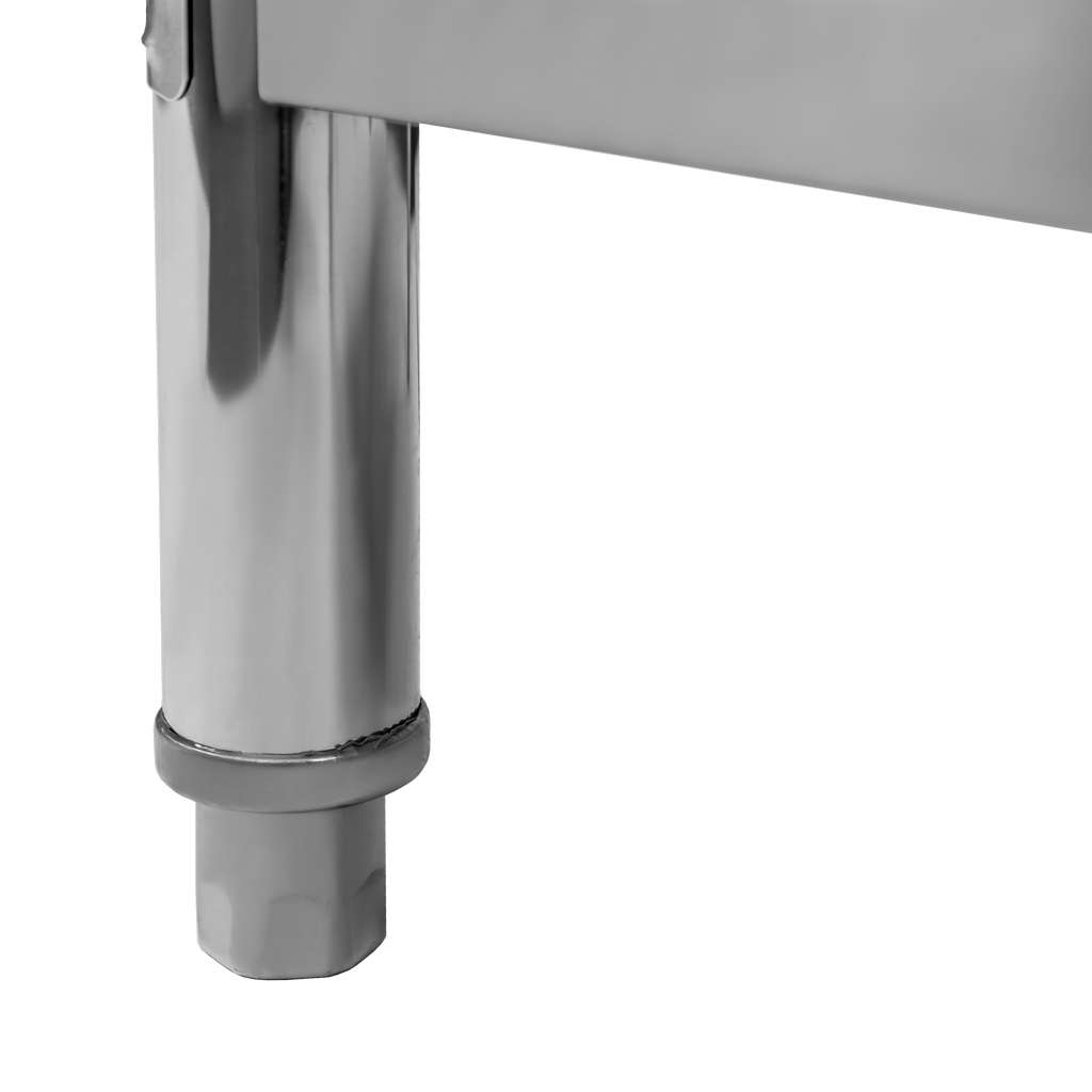 Stół gastronomiczny ze stali nierdzewnej centralny z półką Mega-M X STANDARD 60x60x85 cm