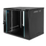Szafa Rack 19 9U serwerowa na elektronikę NETBERG BASIC wisząca 60x40x46.3cm czarna przeszklone drzwi