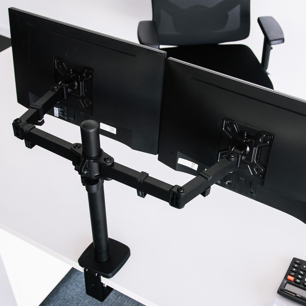 Uchwyt na monitor do biurka FURVERO HK003 13-32" 2 regulowane ramiona czarny