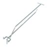 Pojedyncza zawieszka haczyk na tył EURO perforowany L-25 cm ⌀4 mm z wysięgnikiem na cenówkę ocynk