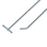 Pojedyncza zawieszka haczyk na tył EURO perforowany L-25 cm ⌀4 mm z wysięgnikiem na cenówkę ocynk