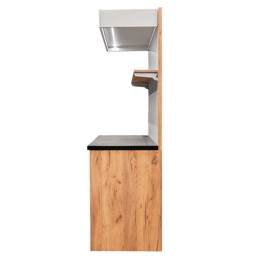 szafka pod ekspres do kawy, stacja kawowa, mebel do kawiarni, szafka gastronomiczna, szafka z oświetleniem LED, wyposażenie kawowe