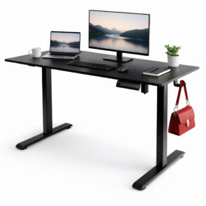 Zdjęcie produktu: Biurko regulowane elektrycznie FURVERO z blatem 120x60 cm czarne