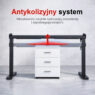 biurko regulowane elektrycznie, biurko z regulacją wysokości, biurko ergonomiczne, biurko czarne, biurko do home office, ciche biurko z silnikiem