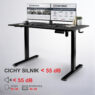 Biurko regulowane elektrycznie FURVERO z blatem 120x60 cm czarne