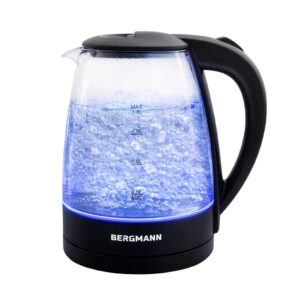 Zdjęcie produktu: Czajnik elektryczny szklany BERGMANN ZH001 1,8L 2200W podstawa czarna