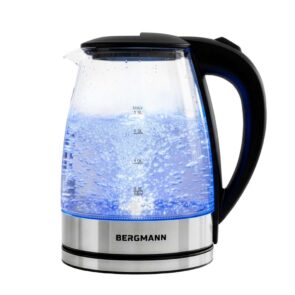 Zdjęcie produktu: Czajnik elektryczny szklany BERGMANN ZH002 1,8L 2200W podstawa inox