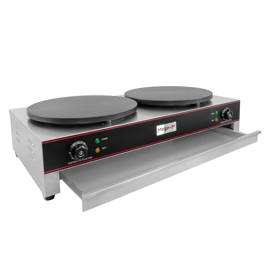 podwójna naleśnikarka elektryczna, naleśnikarka gastronomiczna Mega-M 2x3 kW