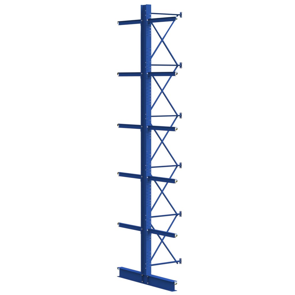 Regał wspornikowy dwustronny STOW 0+5 H- 750 cm nośność na ramie 1000 kg wspornik 160 cm 1 moduł (IPE 330)