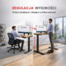 telaż biurka regulowany elektrycznie, stelaż czarny, stelaż z regulacją wysokości, stelaż 1-silnikowy, stelaż do biurka 110-140 cm, regulowany stelaż do biurka, elektryczny stelaż biurkowy, stelaż z portami USB, ergonomiczny stelaż do biurka