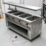 Bemar grzewczy z nadstawką DORA METAL SNT010 S-215 cm G-75 cm H-120 cm 4xGN