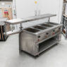 Bemar grzewczy z nadstawką DORA METAL SNT010 S-215 cm G-75 cm H-120 cm 4xGN