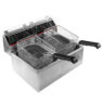 frytownica gastronomiczna, frytownica nastawna dwukomorowa z pokrywą Mega-M 2x8l 2x3,3 kW
