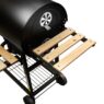 grill węglowy beczka, grill ogrodowy z pokrywą, grill z termometrem, grill wózek na kołach, grill ogrodowy mobilny