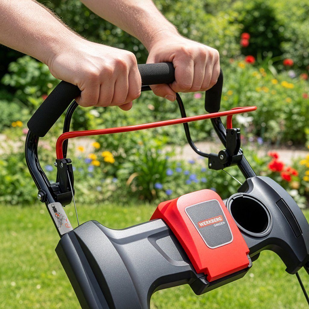osiarka do trawy, kosiarka z napędem, kosiarka spalinowa WERKBERG Garden 51 cm