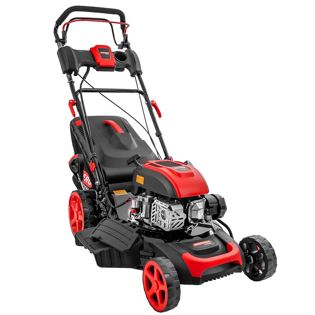 kosiarka do trawy, kosiarka z napędem, kosiarka spalinowa z rozrusznikiem elektrycznym WERKBERG Garden 51 cm