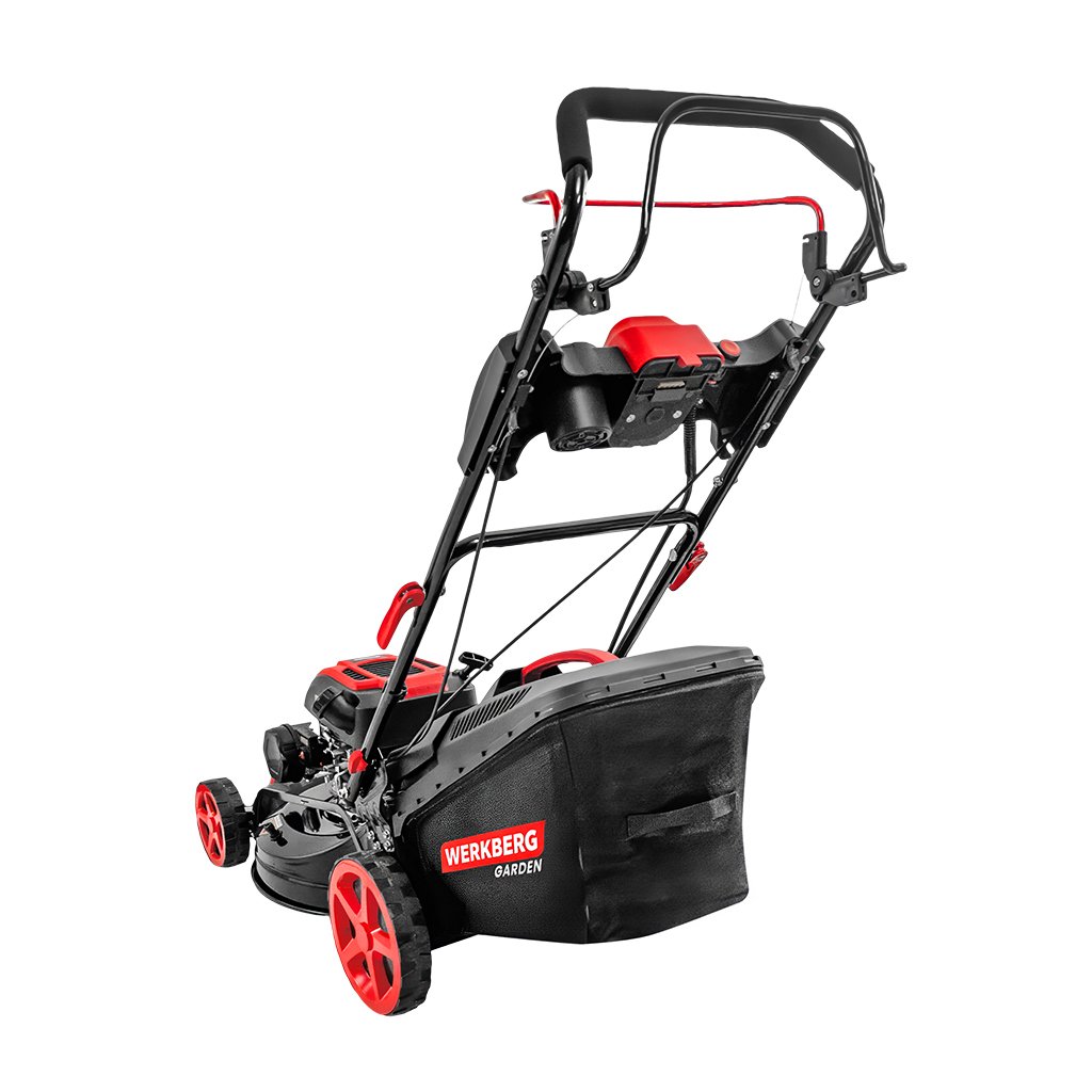 kosiarka do trawy, kosiarka z napędem, kosiarka spalinowa z rozrusznikiem elektrycznym WERKBERG Garden 51 cm