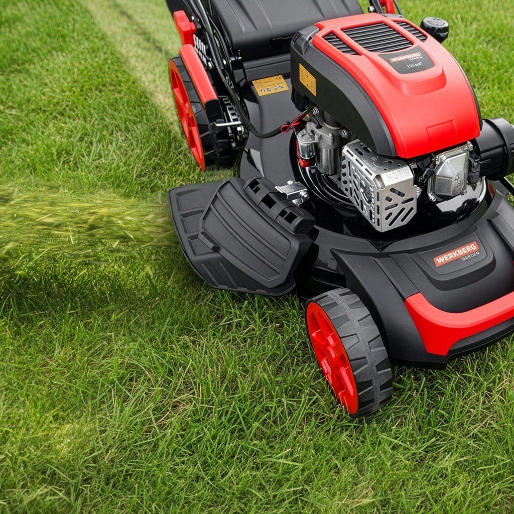 kosiarka do trawy, kosiarka z napędem, kosiarka spalinowa z rozrusznikiem elektrycznym WERKBERG Garden 51 cm