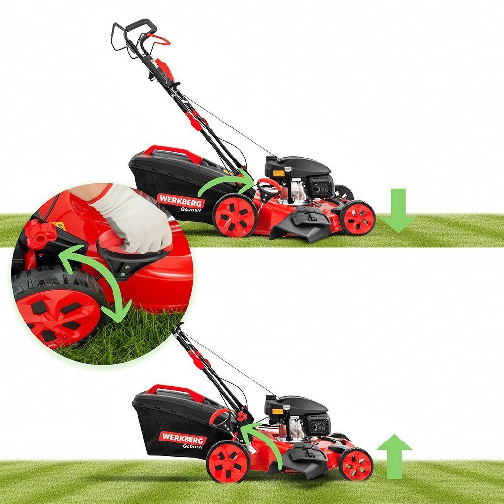 osiarka do trawy, kosiarka z napędem, kosiarka spalinowa z silnikiem HONDA WERKBERG Garden 56 cm
