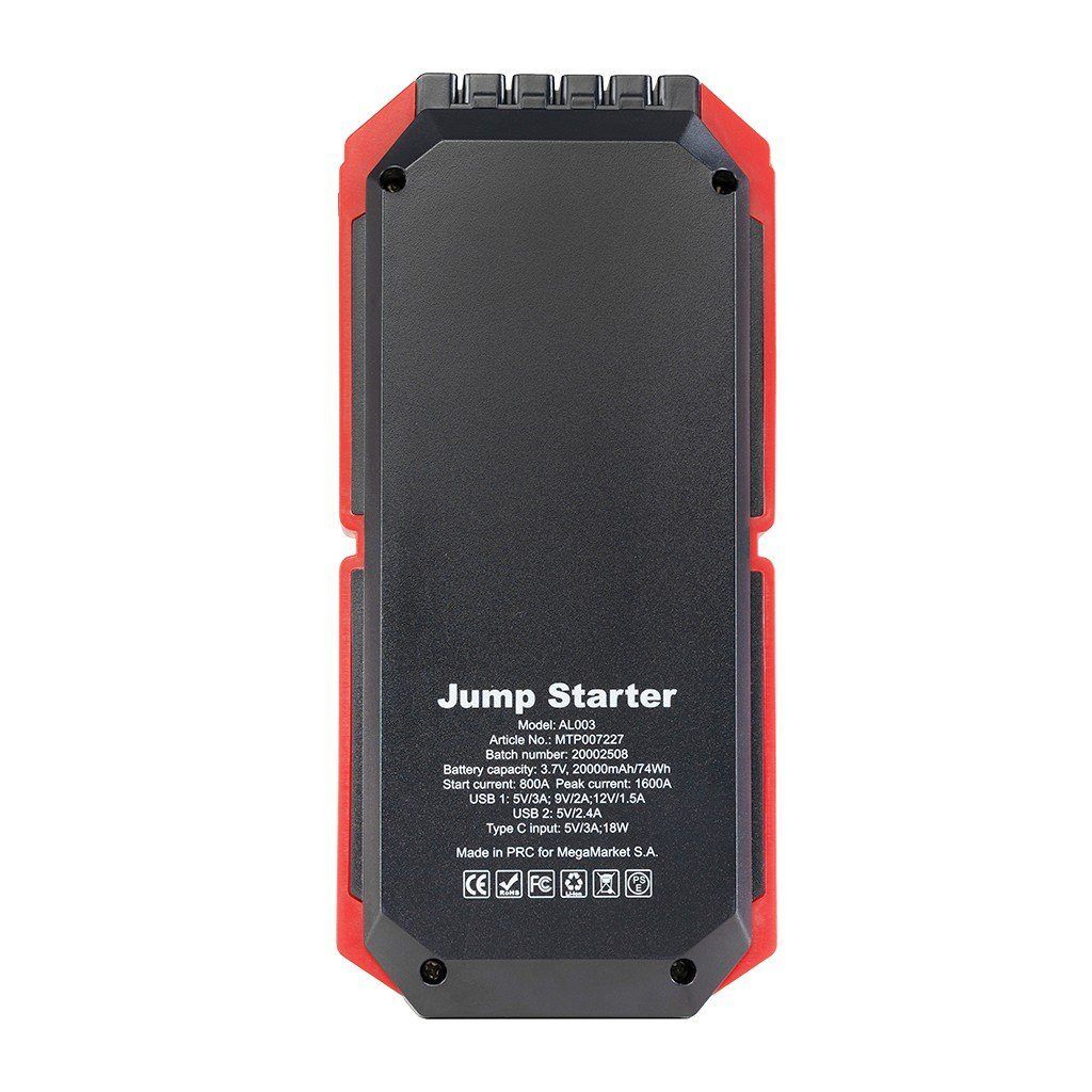 powerbank rozruchowy, urządzenie rozruchowe, jump starter, powerbank, booster do auta, przenośny rozrusznik samochodowy, awaryjne uruchamianie silnika, ładowarka samochodowa