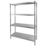 Zdjęcie produktu: Regał ze stali nierdzewnej z 4 półkami Mega-M X STANDARD 120x40x180 cm
