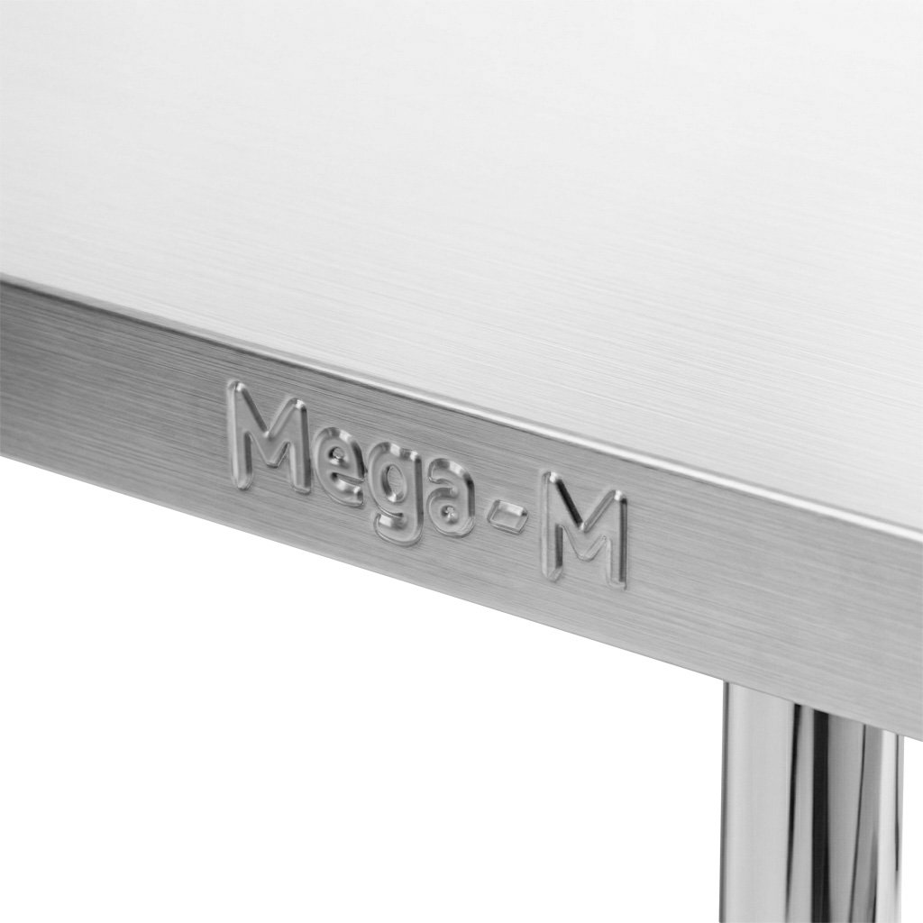 Stół gastronomiczny ze stali nierdzewnej centralny z półką Mega-M X STANDARD 180x60x85 cm