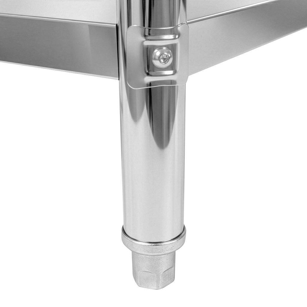 Stół gastronomiczny ze stali nierdzewnej centralny z półką Mega-M X STANDARD 180x60x85 cm