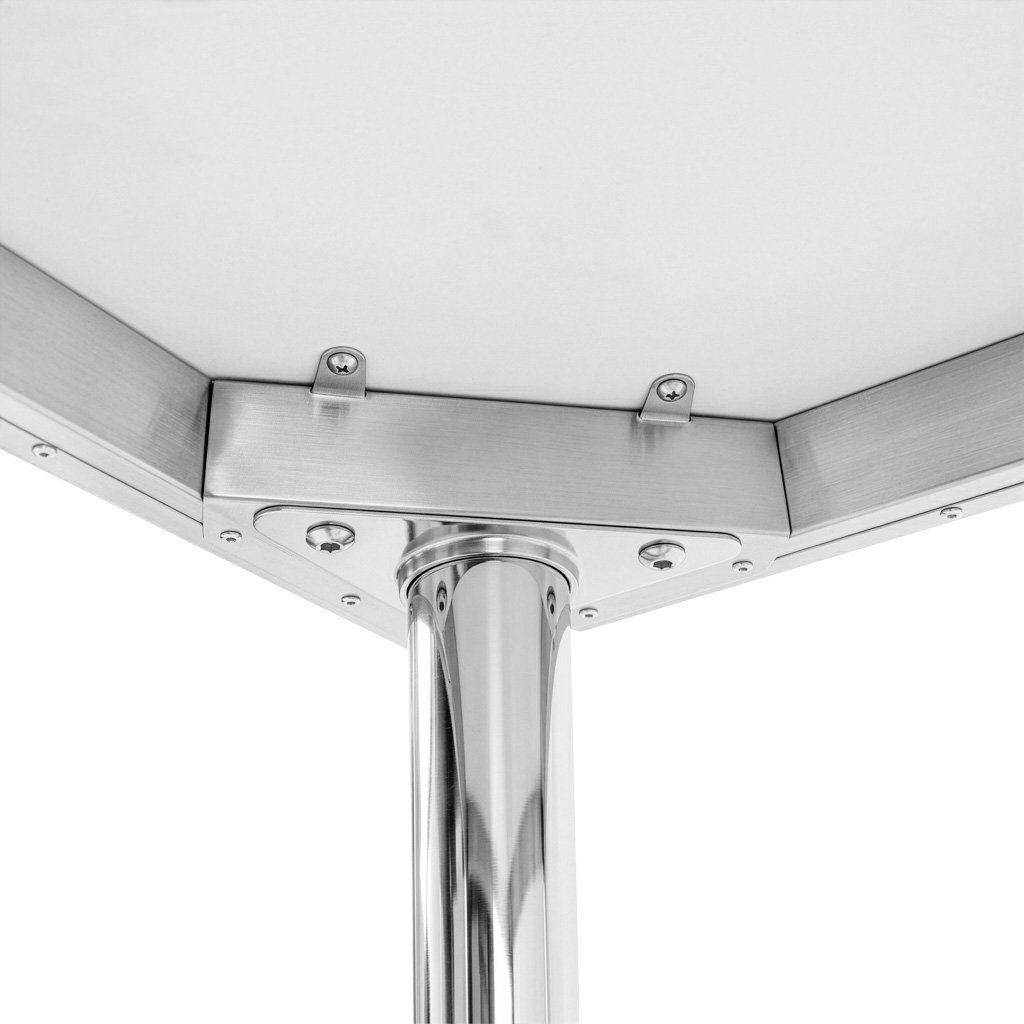 Stół gastronomiczny ze stali nierdzewnej centralny z półką Mega-M X STANDARD 180x60x85 cm