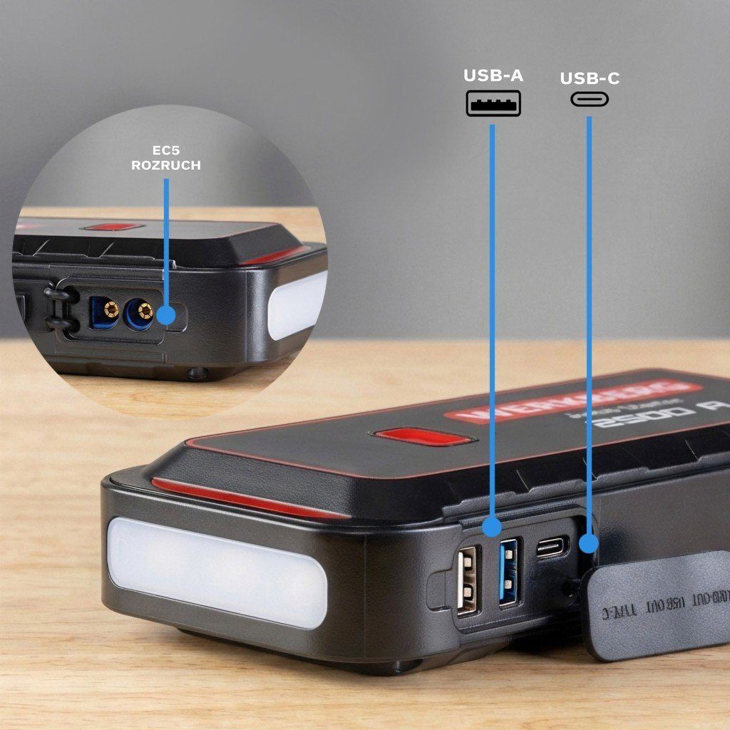 Urządzenie rozruchowe Powerbank Booster WERKBERG AL004 1500A2500A 25800mAh lifestyle