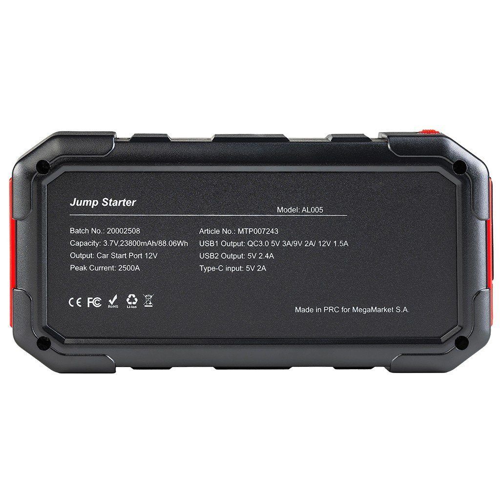 powerbank rozruchowy, urządzenie rozruchowe, jump starter, powerbank, booster do auta, przenośny rozrusznik samochodowy, awaryjne uruchamianie silnika, ładowarka samochodowa