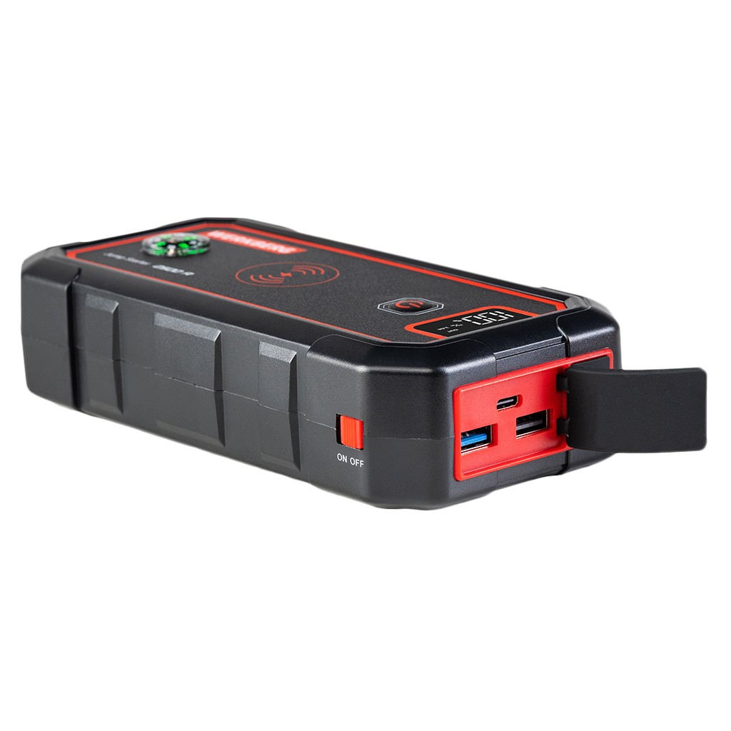 powerbank rozruchowy, urządzenie rozruchowe, jump starter, powerbank, booster do auta, przenośny rozrusznik samochodowy, awaryjne uruchamianie silnika, ładowarka samochodowa