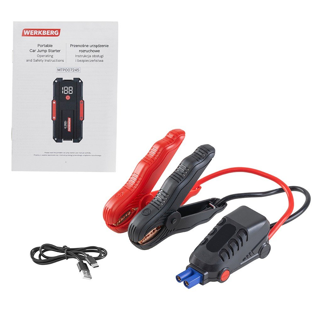 powerbank rozruchowy, urządzenie rozruchowe, jump starter, powerbank, booster do auta, przenośny rozrusznik samochodowy, awaryjne uruchamianie silnika, ładowarka samochodowa