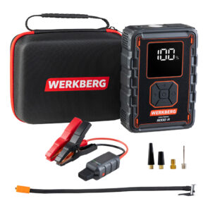 Zdjęcie produktu: Urządzenie rozruchowe Powerbank Booster WERKBERG AL008 2500A/5000A 32000mAh kompresor