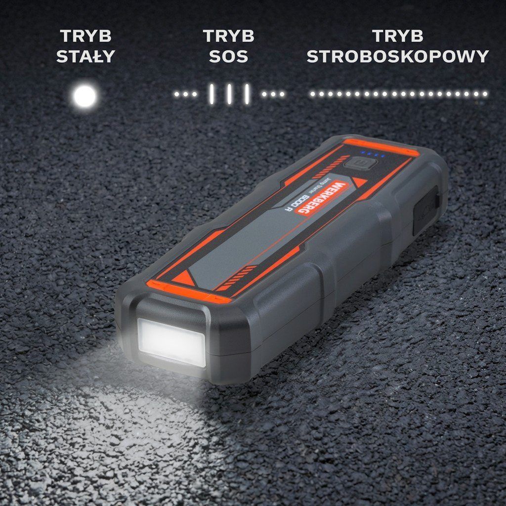 Urządzenie rozruchowe Powerbank Booster WERKBERG AL012 3000A6000A 26000mAh MTP007256 LIFESTYLE