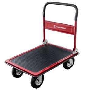 Zdjęcie produktu: Wózek platformowy magazynowy FORKBERG udźwig 450 kg koła pneumatyczne