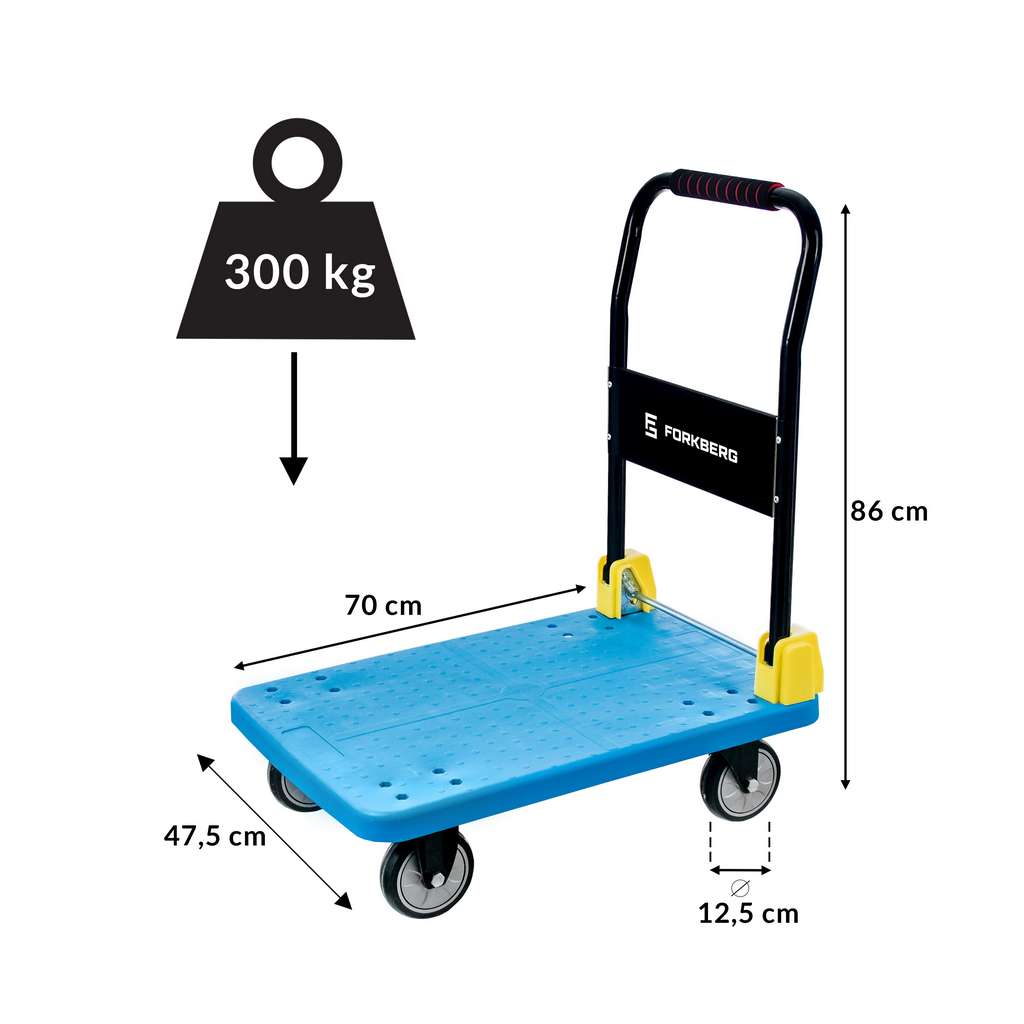 wózek platformowy, wózek magazynowy, wózek z kołami poliuretanowymi, wózek transportowy składany, wózek ręczny stalowy, wózek do magazynu, wózek na kartony i beczki, transport towarów,
