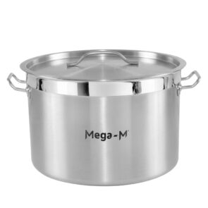 Zdjęcie produktu: Garnek ze stali nierdzewnej AISI 443 średni z pokrywką Mega-M PRO 24L 36x24 cm