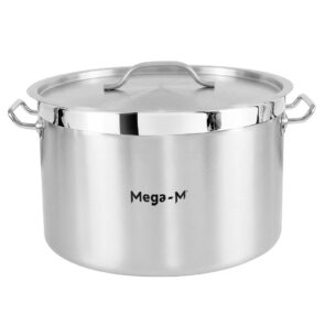 Zdjęcie produktu: Garnek ze stali nierdzewnej AISI 443 średni z pokrywką Mega-M PRO 44L 45x28 cm