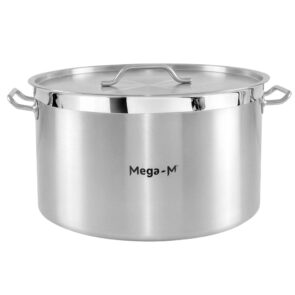 Zdjęcie produktu: Garnek ze stali nierdzewnej AISI 443 średni z pokrywką Mega-M PRO 58L 50x30 cm