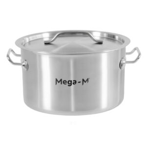 Zdjęcie produktu: Garnek ze stali nierdzewnej niski z pokrywką Mega-M STANDARD 12L 30x18 cm