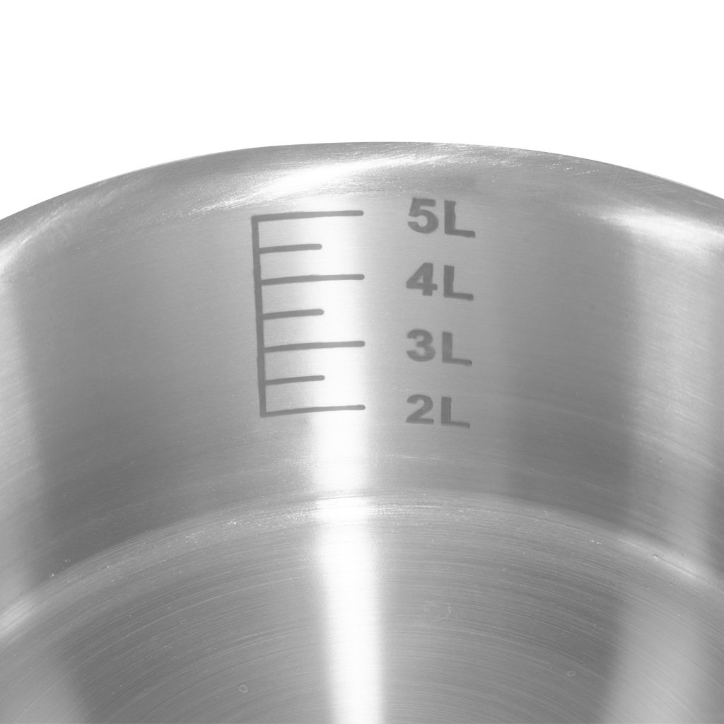 Garnek ze stali nierdzewnej niski z pokrywką 5L
