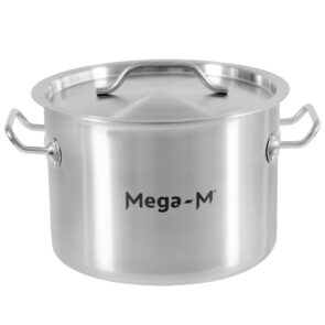 Zdjęcie produktu: Garnek ze stali nierdzewnej średni z pokrywką Mega-M STANDARD 14L 30x20 cm