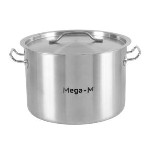 Zdjęcie produktu: Garnek ze stali nierdzewnej średni z pokrywką Mega-M STANDARD 17L 32x22 cm