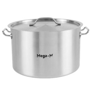 Zdjęcie produktu: Garnek ze stali nierdzewnej średni z pokrywką Mega-M STANDARD 44L 45x28 cm