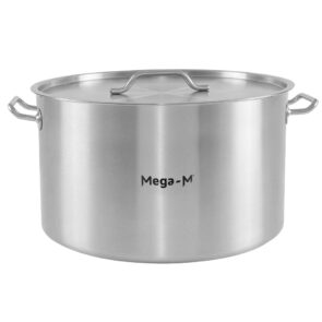 Zdjęcie produktu: Garnek ze stali nierdzewnej średni z pokrywką Mega-M STANDARD 58L 50x30 cm