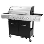 Zdjęcie produktu: Grill gazowy ogrodowy BERGMANN KJ002 6+1 ze stolikiem bocznym i pokrywą ze stali nierdzewnej + pokrowiec