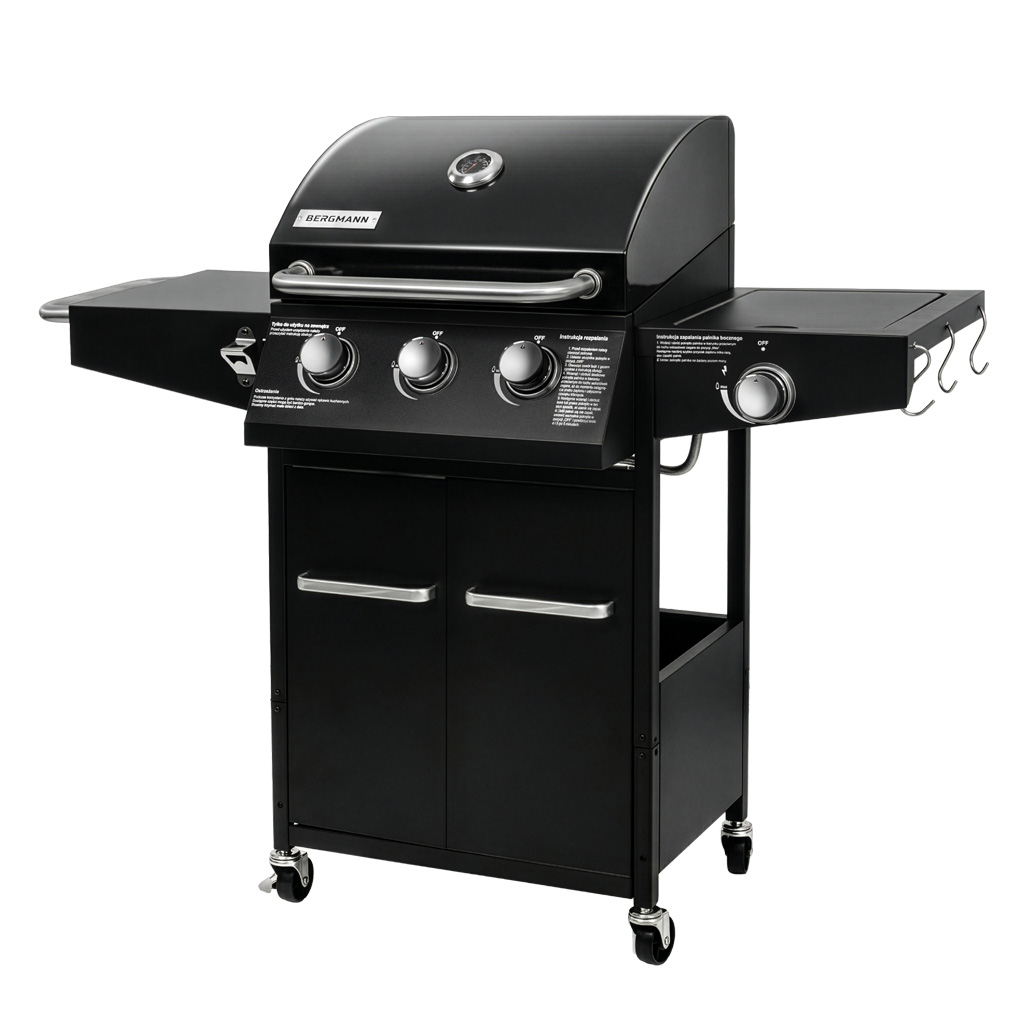 Grill ogrodowy gazowy, grill gazowy 3+1,