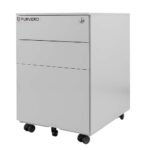 Zdjęcie produktu: Kontenerek biurowy szafka mobilna FURVERO S/S 3 szuflady szara S-39 cm