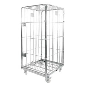 Zdjęcie produktu: Rollkontener (rollcage, rollbox) wózek siatkowy transportowy Mega-M Universal trzy ściany + drzwi sufit ocynkowany