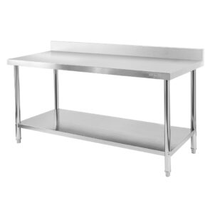 Zdjęcie produktu: Stół gastronomiczny ze stali nierdzewnej przyścienny z półką Mega-M X STANDARD 180x60x85 cm